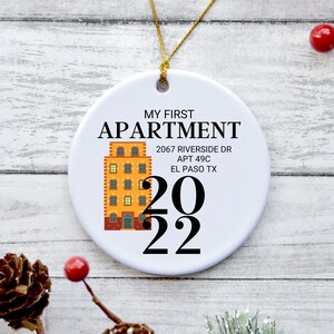 First Apartment Ornament First Apartment Keepsake First Apartment Gift New Apartment Housewarming Gift Custom Ornament