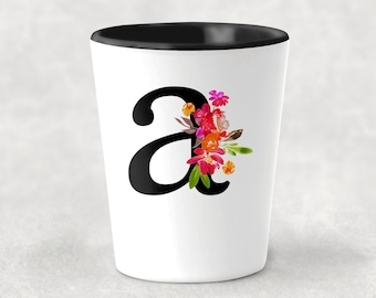 Personalized Shot Glass Initial Shot Glass for Friends Initials Gift for Best Friend 21st Birthday Shot Glass for Her Bridesmaid Shot Glass