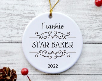 Great British Bake Off Star Baker Ornament Baker Gift Personalized Ornament for GBBO Fan