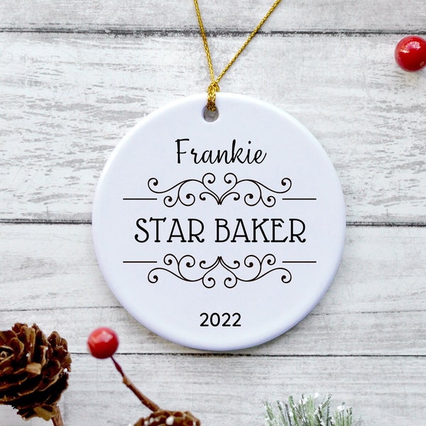 Great British Bake Off Star Baker Ornament Baker Gift Personalized Ornament for GBBO Fan