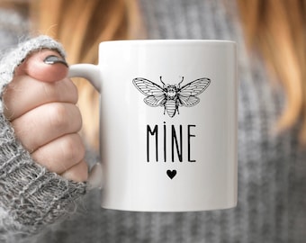 Bee Mine Coffee Mug for Bee Lover Valentines Day Gift Bee Mine Heart Mug