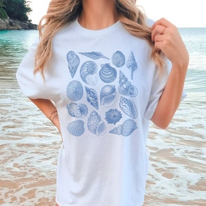 Seashell Shirt Ocean Inspired Style Ocean Aesthetic Coconut Girl Clothes Shell Collector Gift Beachy Shirt Comfort Colors Sea Shell Tee