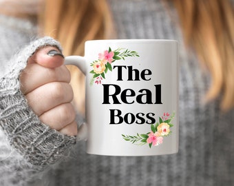 Administrative Professional Day Gifts, Administrative Assistant Gift, The Real Boss Mug Gift for Executive Assistant