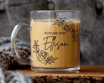 Future Mrs Cup Future Mrs Mug Bride to Be Gift Engaged Cup Just Engaged Gifts Fiancee Gift Soon to Be Mrs Personalized Bridal Shower Gift
