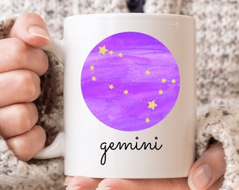 Gemini Constellation Mug Gemini Gift Custom Astrology Mug