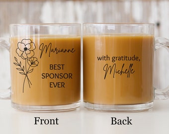 Sponsor Gift for Women Personalized Sponsor Gifts Addiction Recovery Sponsor Appreciation Gift AA Sponsor Mug Sobriety Anniversary Gift