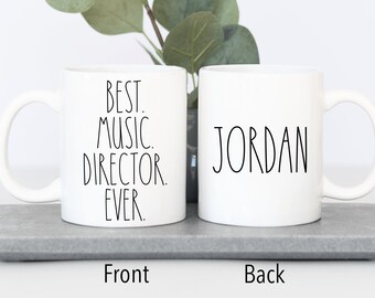 Music Director Gifts Personalized Best Music Director Ever Coffee Mug for Music Teacher Appreciation Gift Music Director Retirement Gift
