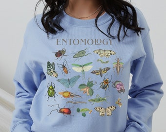 Entomology Shirt Vintage Bug Shirt Woman Entomologist Sweatshirt Bug Lover Clothes Insect Shirt Beetle Shirt Cottagecore Nature Aesthetic