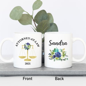 Lawyer Graduation Gift Personalized New Attorney Gift Law School Graduation Mug Female Attorney Gift New Lawyer Gift Lady Lawyer