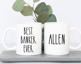Thank You Gift for Banker Personalized Coffee Mug Loan Officer Gift Banker Appreciation Gift Custom Mug for Banker Retirement Gift