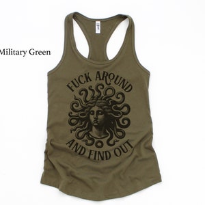 Medusa Tank Medusa Shirt Witchy Tank Top F*ck Around and Find Out Feminist Shirt Female Gaze Lightweight Summer Tank Top