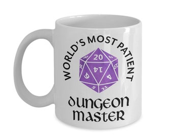 D20 Dungeon Master Mug DnD Dungeon Master Gift Funny Dungeons and Dragons Coffee Mug for DM