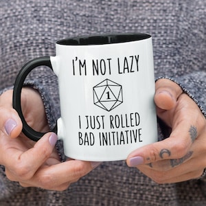 Dungeons and Dragons Mug Funny DnD Mug Dungeons and Dragons Gifts DnD Player Gift D20 Coffee Cup Tabletop Gaming Gift