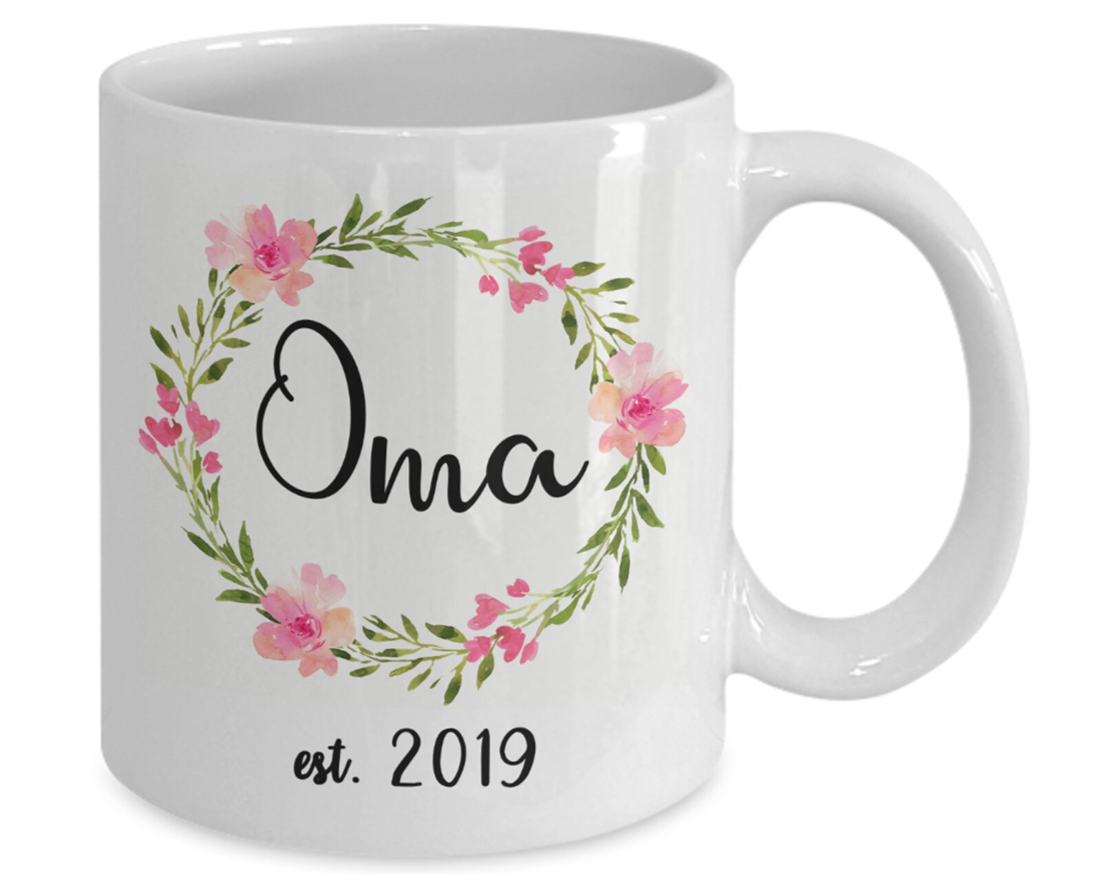 Best Oma Ever Mug – 11 Oz White Ceramic Mug, Printed On Both Sides, Dishwasher & Microwave Safe