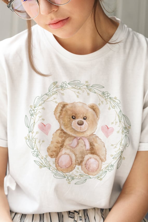 Coquette Clothing Coquette Top Dollcore Tee Shirt Coquette Aesthetic Soft  Girl Teddy Bear Stuffed Animal Tee Dollette Aesthetic 