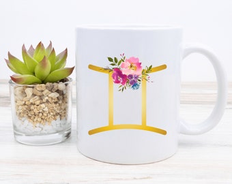 Gemini Mug Gemini Gift Gemini Zodiac Mug Astrology Mug for Her Gift for Gemini Birthday