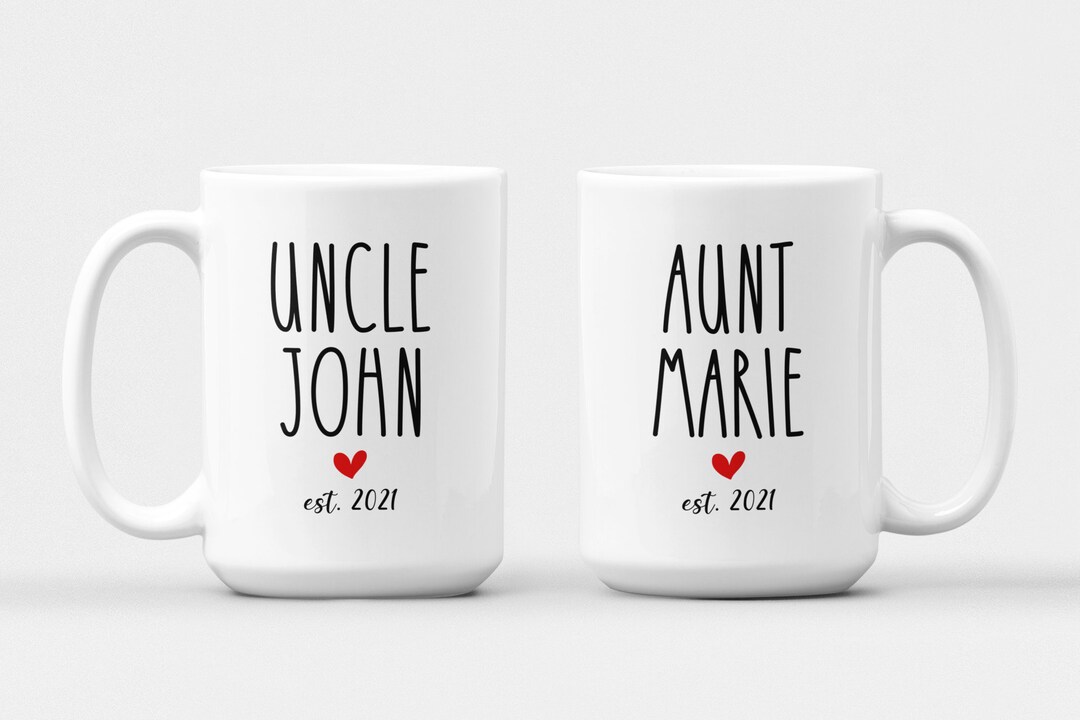 Personalized Aunt and Uncle Pregnancy Announcement Aunt and Uncle Mug ...