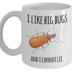 Entomology Mug Insect Lover Gift Entomology Nerd Entomologist I Like Big Bugs Coffee Mug Beetle Watercolor Mug
