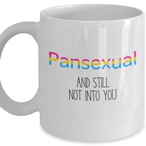 Pansexual Coffee Mug Pan Pride Mug Pansexual And Still Not Into You Coffee Cup Funny Gift for Pansexual Pan Pride Non-Binary Gifts