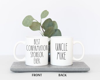 Confirmation Sponsor Gift Personalized Gift for Sponsor Appreciation Gift Sponsor Mug for Woman Confirmation Sponsor Gift for Man