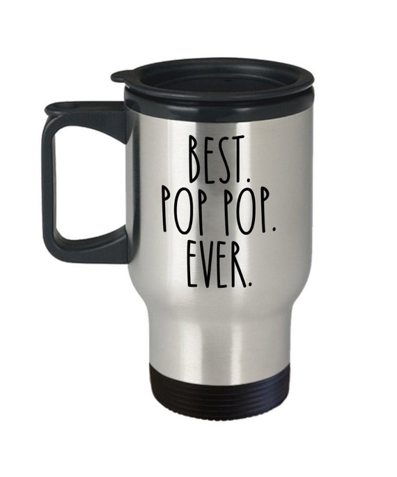 Pop Pop Travel Mug 14 Oz Stainless Steel Metal Coffee Travel Mug