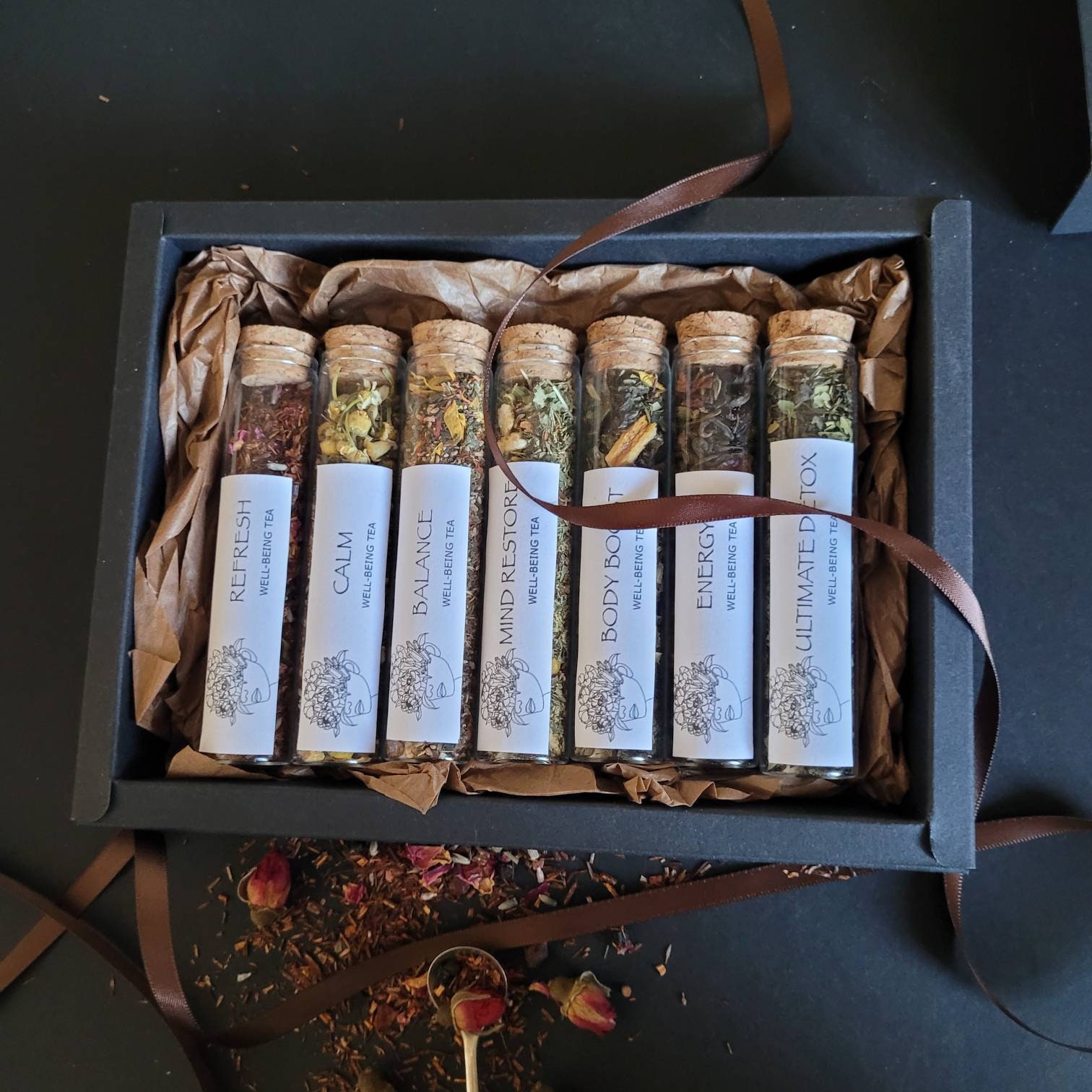 Luxury Loose Leaf Tea Gift Set, Wellbeing Selection, Perfect for Her