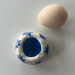 Modern Egg Cup, Handmade. The egg cup is handmade and unique due to small irregularities, charming & imperfect.
