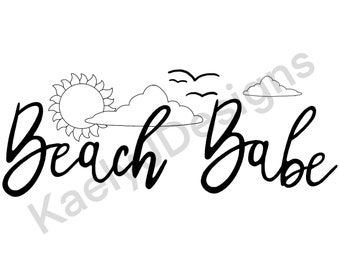 Impresión digital beach babe