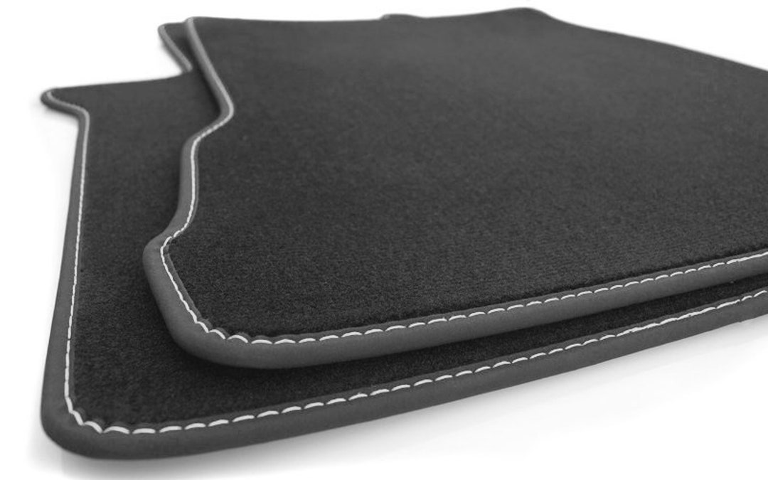 Truck Floor Mats Volvo FH 4 and FH 500 Velor Mats decorative Seam Silver Gray Mats in Original