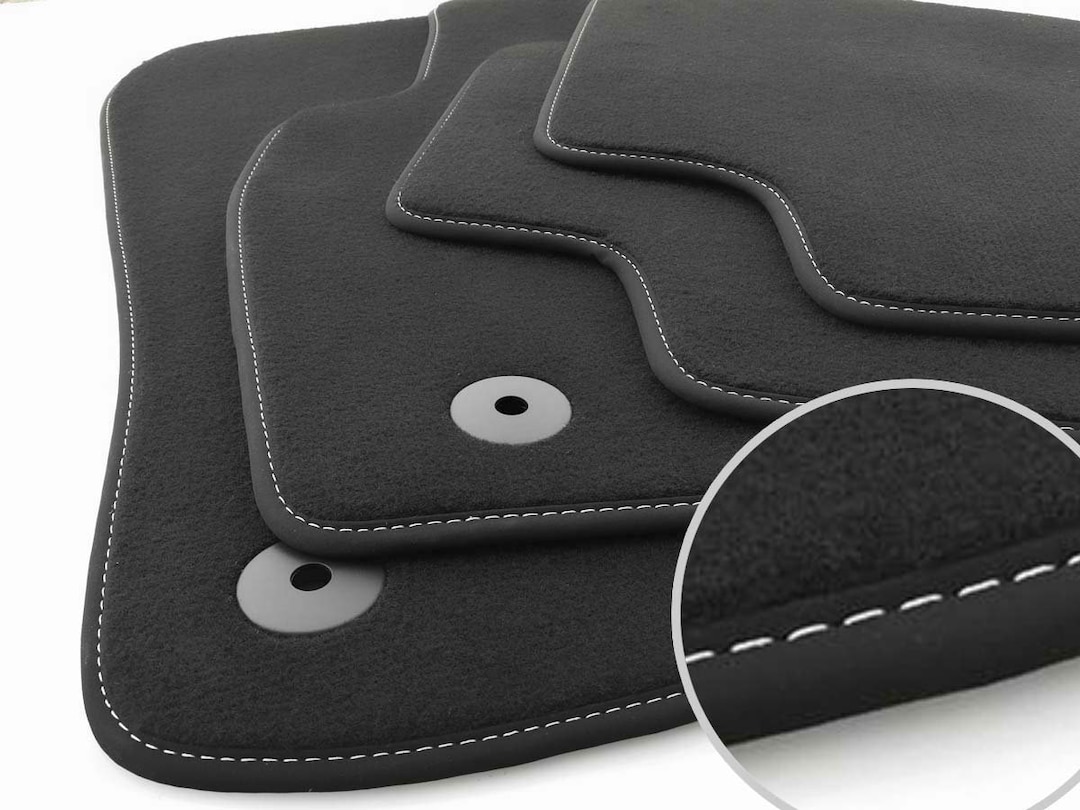 Floor Mats Audi Q5 SQ5 II Sline FY From 2017 decorative Stitching Silver Original Quality