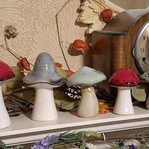 Ceramic toadstool, mushroom, home decoration, pottery mushroom, toadstool, Autumn decor, rustic mushroom decor, Glazed Ceramic mushroom