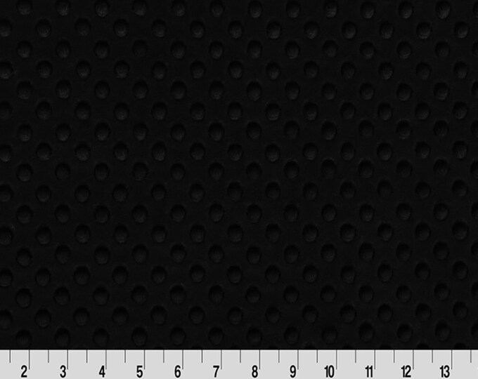 Black Dimple Minky by Shannon Fabrics, Black Graphite Minky, Black ...