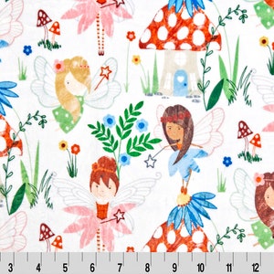Pixie Patch Digital Cuddle, Shannon Fabrics, Cuddle, Minky, Pixie Minky, Fairy Minky, Fairy Cuddle, Mushroom Minky, Mushroom Cuddle
