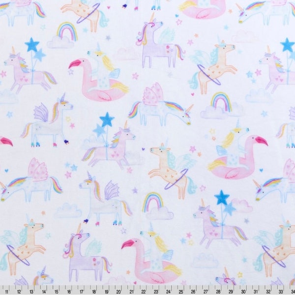 Unicornland Digital Cuddle, Shannon Fabrics, Cuddle, Minky,  Unicorn Minky, Unicorn Minky, Unisex Minky, Colorful Minky, Minky, Gift