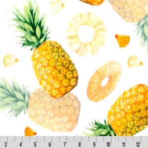 Pina Colada Digital Cuddle Sunshine, Shannon Fabrics, Cuddle, Minky,  Pineapple Minky, Fruit Minky, Pineapple, Minky