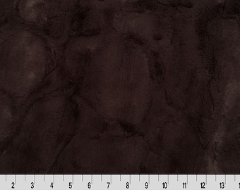 Chestnutl HIDE LUXE Cuddle by  Shannon Fabrics, Dark Brown Hide , Chestnut Cuddle, Hide-Dark Brown Minky, 10mm Pile