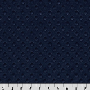 Navy Dimple Minky by  Shannon Fabrics, Bumpy Navy Minky, Navy Dimple Cuddle, Navy Dot Minky, Navy Dot Cuddle
