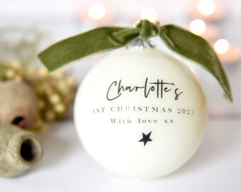 Personalised Baby's First Christmas Bauble