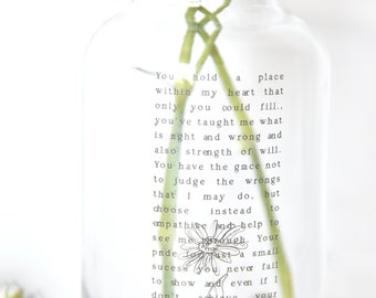 Glass Vase with Mum Poem, Mum Glass Vase, Mum Gift