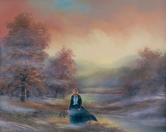 Mr. Darcy Walking Oil Painting Art Print | 2005 Pride and Prejudice | Matthew Macfadyen | Jane Austen | Elizabeth Bennet