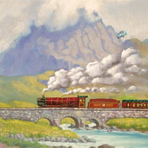 Stampa artistica Hogwarts Express – Treno a vapore delle Highlands scozzesi, carrozza magica
