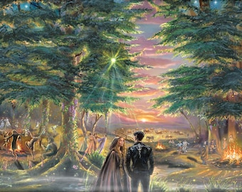 There You Are - Calanmai oil Painting art print from A Court Of Thorns and Roses | ACOTAR | Sarah J. Maas | Rhysand and Fayre