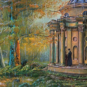 Rain Proposal -  Darcey Flo Art Print - Inspired by Pride and Prejudice 2005 with Elizabeth Bennet | Mr Darcy | Jane Austen | Fan Art