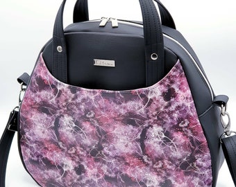 Erica Bowler Handtasche 'Black/pink Shadow'