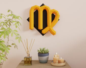Virgo Papercraft 3D DIY low poly Zodiac Symbol model template