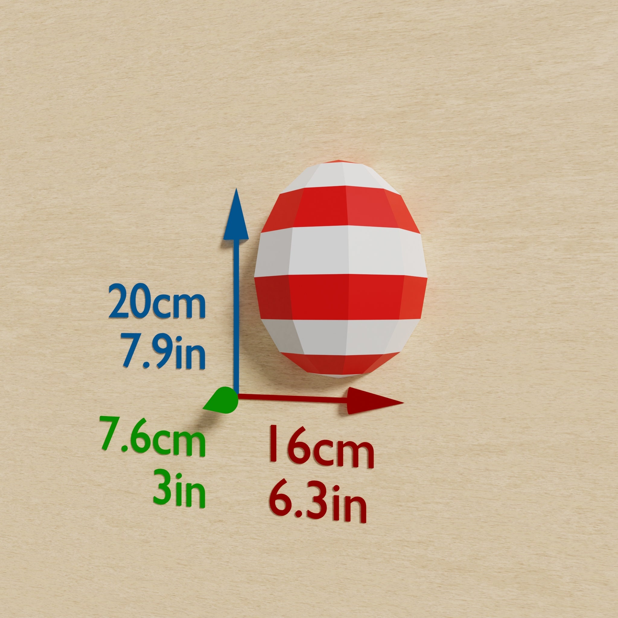 Wall Eggs Papercraft 3D DIY Low Poly Paper Crafts Easter Wall Decor ...