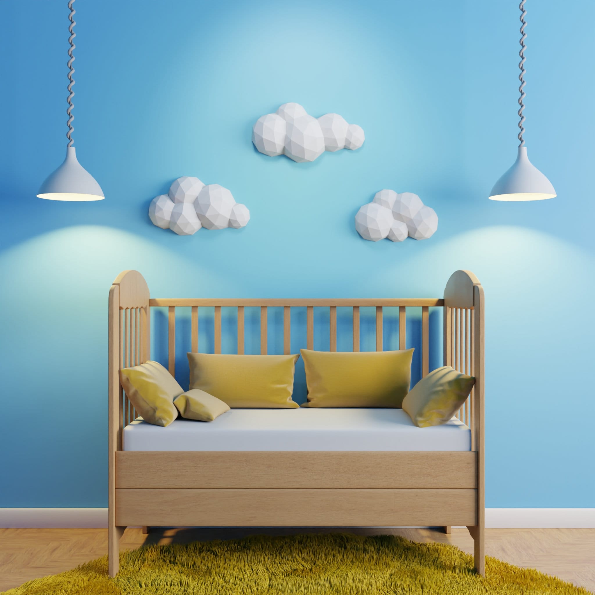 Clouds Papercraft 3D - DIY Low Poly Paper Crafts Origami - Nursery Wall ...