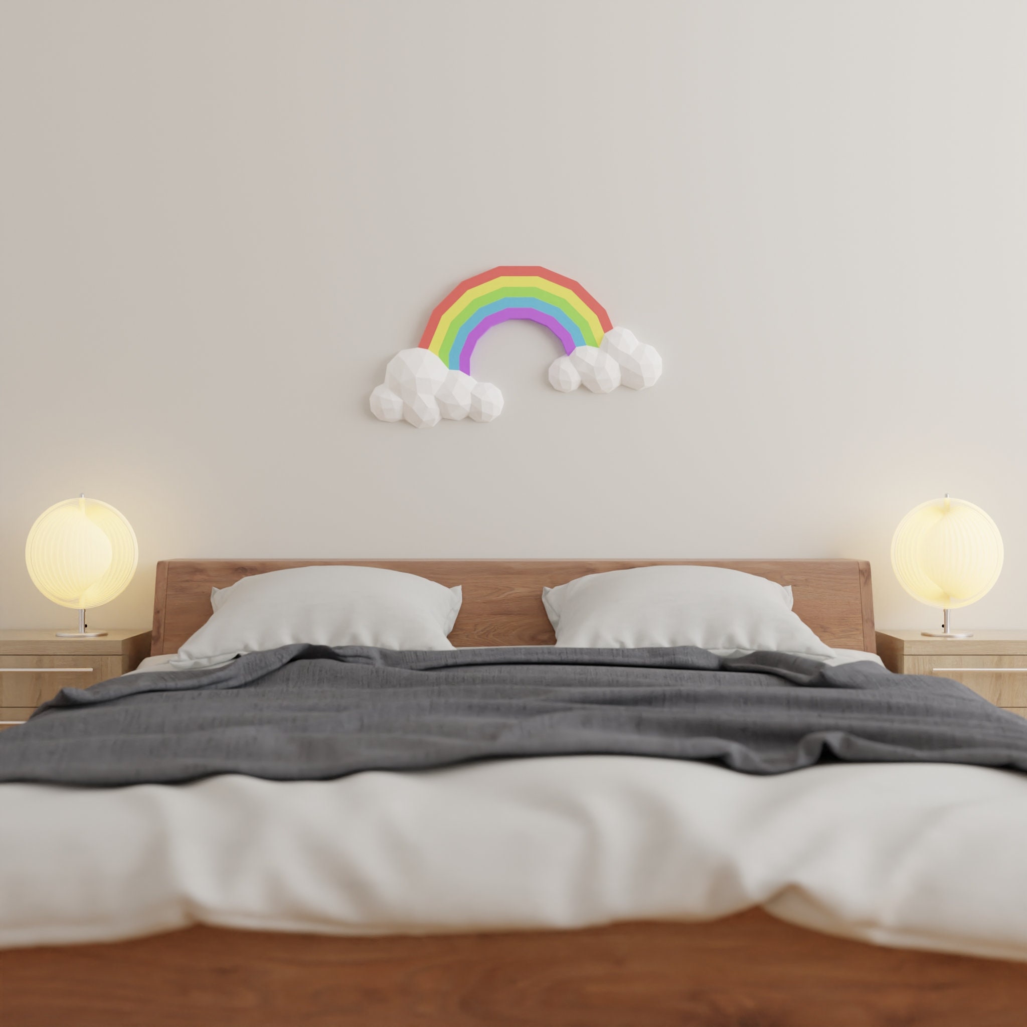 Rainbow Brite Papercraft 3D DIY Low Poly Paper Crafts Origami Wall ...