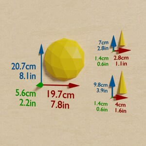 Sun Papercraft 3D DIY Low Poly Paper Crafts Origami Wall Decor Template ...