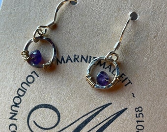 February amethyst earrings
